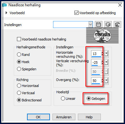 Effecten - Afbeeldingseffecten - Naadloze herhaling