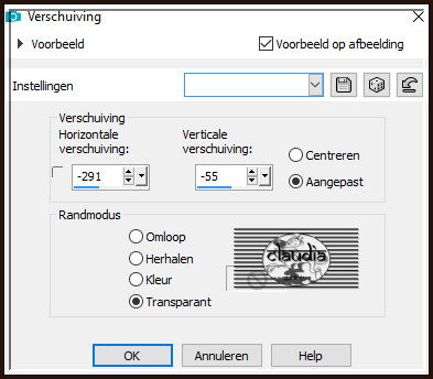 Effecten - Afbeeldingseffecten - Verschuiving