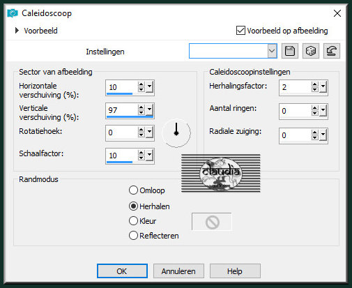 Effecten - Reflectie-effecten - Caleidoscoop