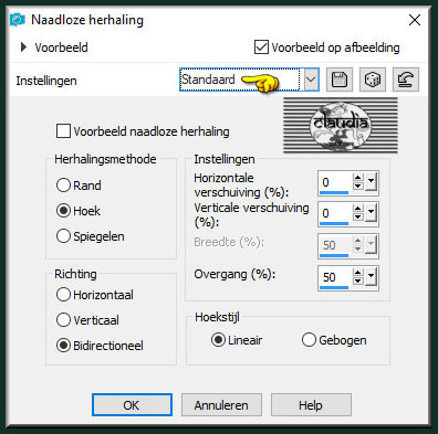 Effecten - Afbeeldingseffecten - Naadloze herhaling