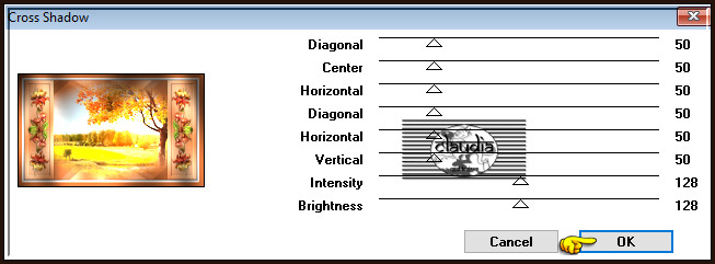 Effecten - Insteekfilters - Graphics Plus - Cross Shadow