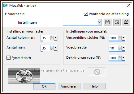 Effecten - Textuureffecten - Mozaïek - antiek