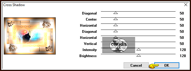 Effecten - Insteekfilters - Graphics Plus - Cross Shadow