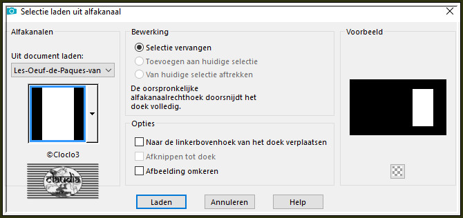 Selecties - Selectie laden/opslaan - Selectie laden uit alfkanaal : ©Cloclo3