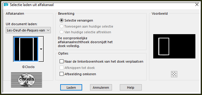 Selecties - Selectie laden/opslaan - Selectie laden uit alfkanaal : ©Cloclo