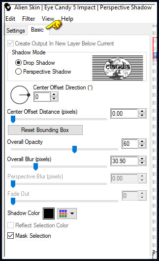 Effecten - Insteekfilters - Alien Skin Eye Candy 5 : Impact - Perspective Shadow