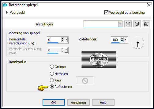 Effecten - Reflectie-effecten - Roterende spiegel