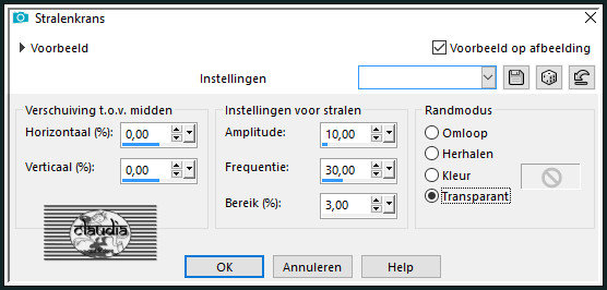 Effecten - Vervormingseffecten - Stralenkrans 