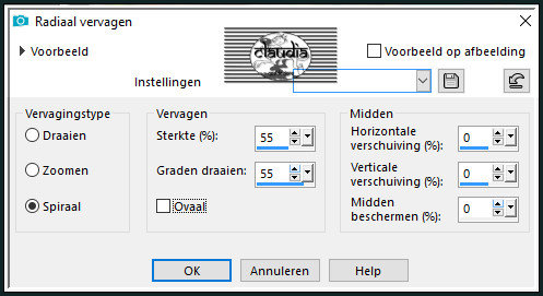 Aanpassen - Vervagen - Radiaal vervagen