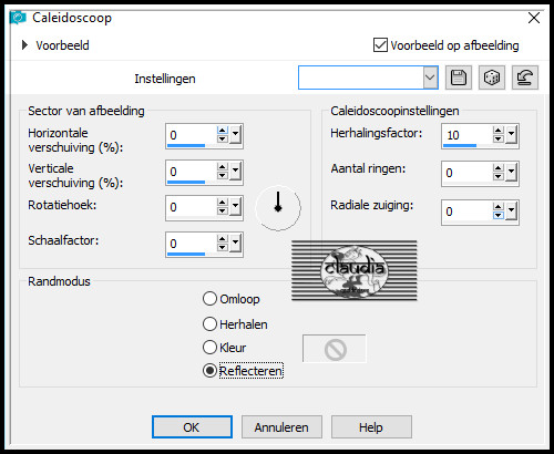 Effecten - Reflectie-effecten - Caleidoscoop