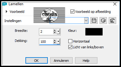 Effecten - Textuureffecten - Lamellen