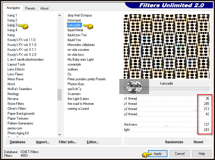 Effecten - Insteekfilters - <I.C.NET Software> - Filters Unlimited 2.0 - kang 3 - katcradle