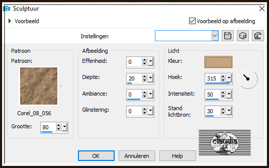 Effecten - Textuureffecten - Sculptuur