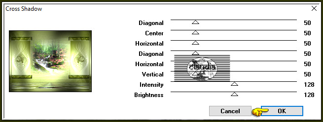 Effecten - Insteekfilters - Graphics Plus - Cross Shadow