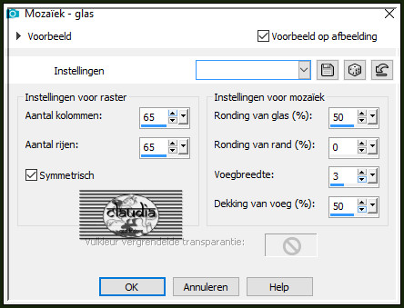 Effecten - Textuureffecten - Mozaïek - glas :