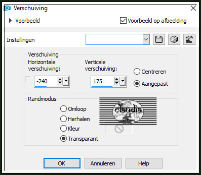 Effecten - Afbeeldingseffecten - Verschuiving