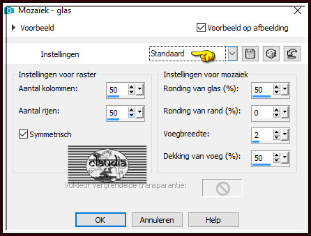 Effecten - Textuureffecten - Mozaïek - glas