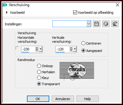 Effecten - Afbeeldingseffecten - Verschuiving