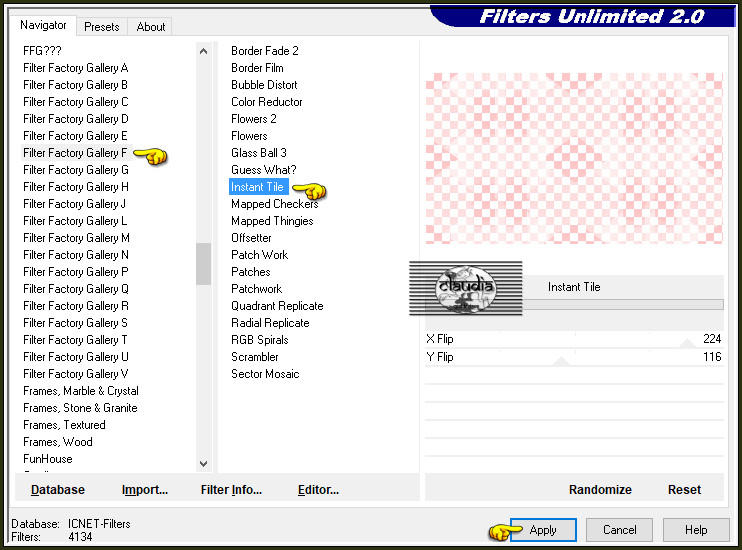 Effecten - Insteekfilters - <I.C.NET Software> - Filters Unlimited 2.0 - Filter Factory Gallery F - Instant Tile