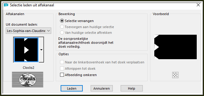 Selecties - Selectie laden/opslaan - Selectie laden uit alfkanaal : ©Cloclo2