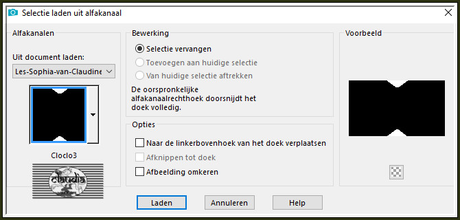 Selecties - Selectie laden/opslaan - Selectie laden uit alfkanaal : ©Cloclo3