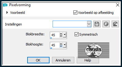 Effecten - Vervormingseffecten - Pixelvorming