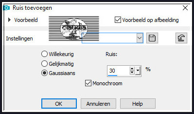 Aanpassen - Ruis toevoegen/verwijderen - Ruis toevoegen