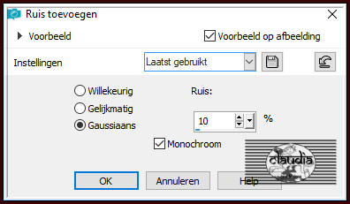 Aanpassen - Ruis toevoegen/verwijderen - Ruis toevoegen