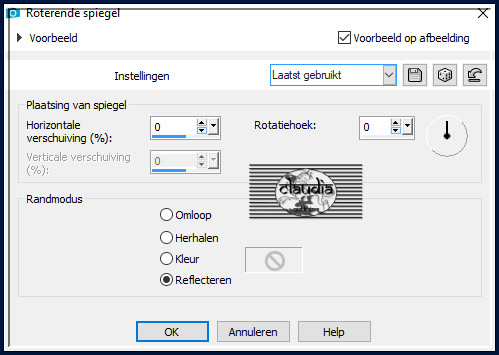 Effecten - Reflectie-effecten - Roterende spiegel :
