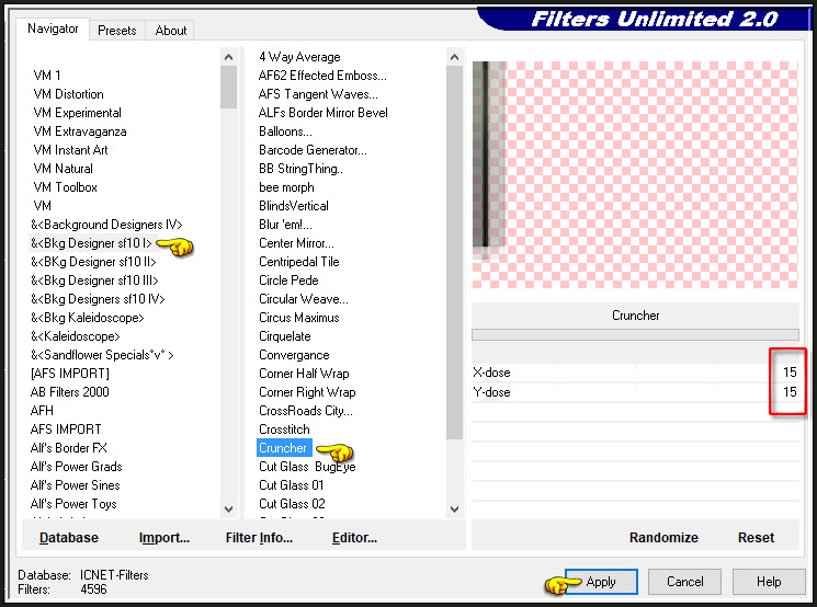 Effecten - Insteekfilters - <I.C.NET Software> - Filters Unlimited 2.0 - &<Bkg Designer sf10 I> - Cruncher