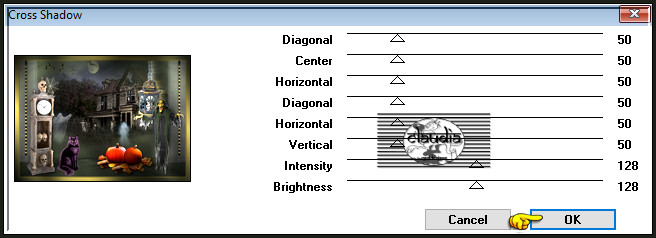 Effecten - Insteekfilters - Graphics Plus - Cross Shadow