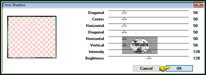 Effecten - Insteekfilters - Graphics Plus - Cross Shadow