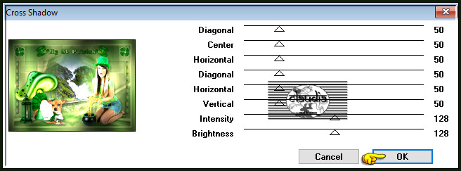 Effecten - Insteekfilters - Graphics Plus - Cross Shadow