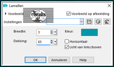 Effecten - Textuureffecten - Lamellen