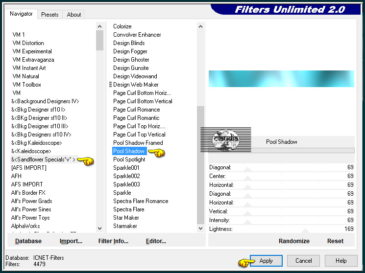 Effecten - Insteekfilters - <I.C.NET Software> - Filters Unlimited 2.0 - &<Sandflower Specials °v°> - Pool Shadow