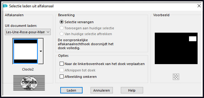 Selecties - Selectie laden/opslaan - Selectie laden uit alfkanaal : ©Cloclo2