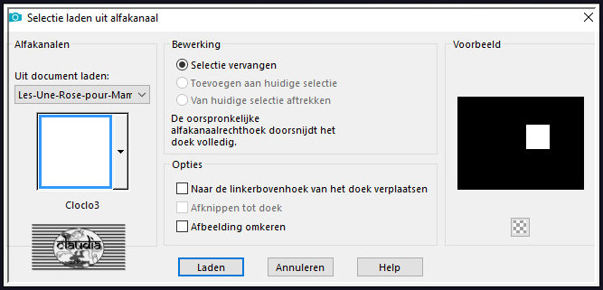 Selecties - Selectie laden/opslaan - Selectie laden uit alfkanaal : ©Cloclo3