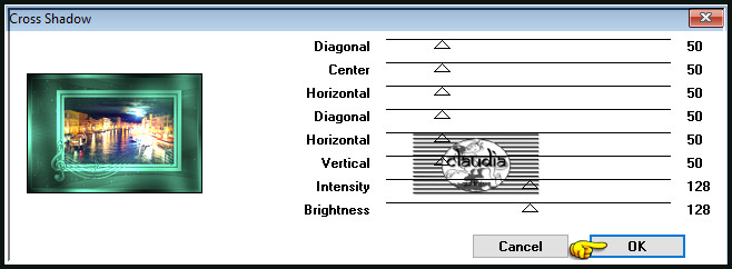 Effecten - Insteekfilters - Graphics Plus - Cross Shadow