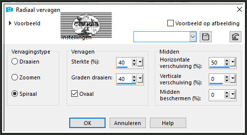 Aanpassen - Vervagen - Radiaal vervagen