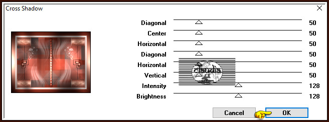 Effecten - Insteekfilters - Graphics Plus - Cross Shadow