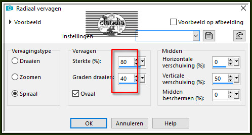 Aanpassen - Vervagen - Radiaal vervagen