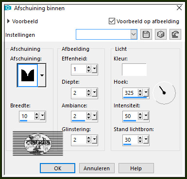 Effecten - 3D-Effecten - Afschuining binnen