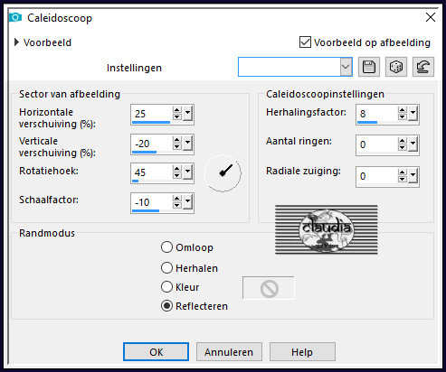 Effecten - Reflectie-effecten - Caleidoscoop