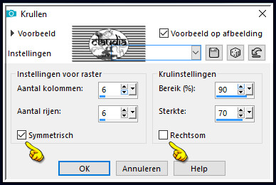 Effecten - Vervormingseffecten - Krullen