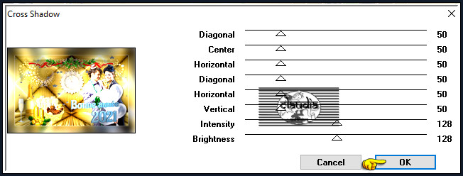 Effecten - Insteekfilters - Graphics Plus - Cross Shadow