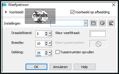 Effecten - Textuureffecten - Weefpatroon