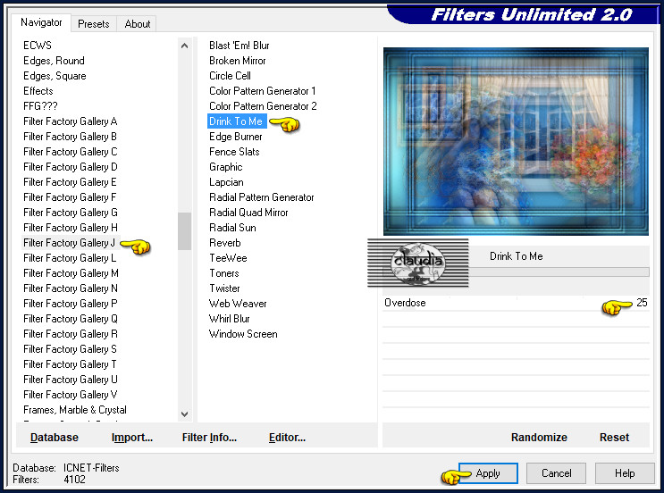 Effecten - Insteekfilters - <I.C.NET Software> - Filters Unlimited 2.0 - Filter Factory Gallery J - Drink To Me