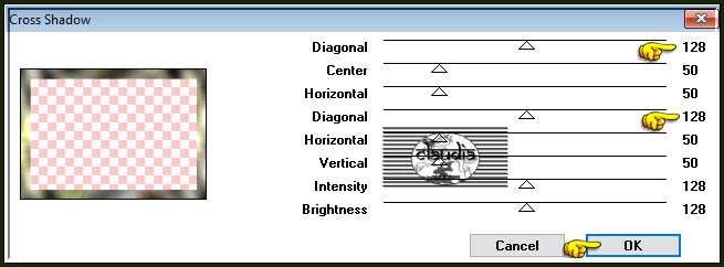 Effecten - Insteekfilters - Graphics Plus - Cross Shadow