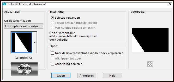 Selecties - Selectie laden/opslaan - Selectie laden uit alfakanaal : Sélection #2