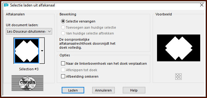 Selecties - Selectie laden/opslaan - Selectie laden uit alfakanaal : Sélection #3